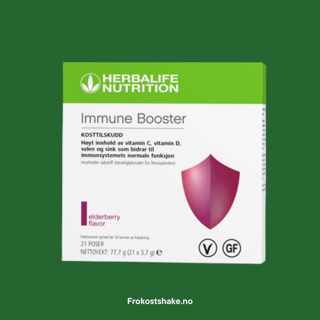 En pakke Herbalife Immune Booster kosttilskudd. Frokostshake.no