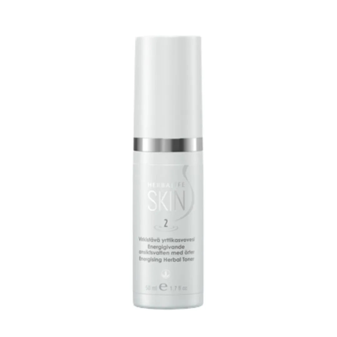 En sprayflaske Herbalife SKIN Energising Herbal Toner ansiktsvann.