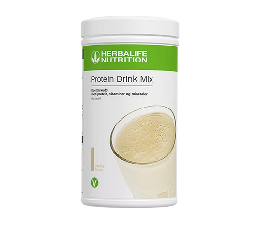 En boks Herbalife Proteindrinkmiks PDM. 