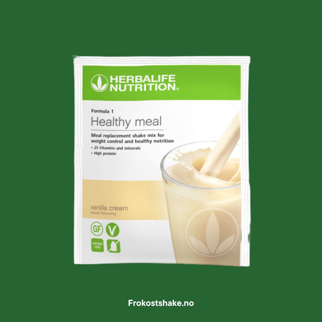 Herbalife vaniljeshake porsjonspose. Frokostshake.no