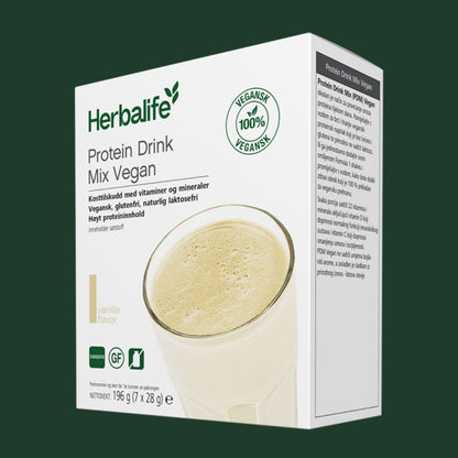 Proteindrinkmiks PDM vegan - melkeerstatter med vaniljesmak - porsjonsposer
