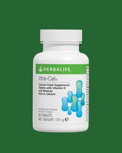 En boks Herbalife Xtra-Cal magnesium- og kalsium kosttilskudd. 