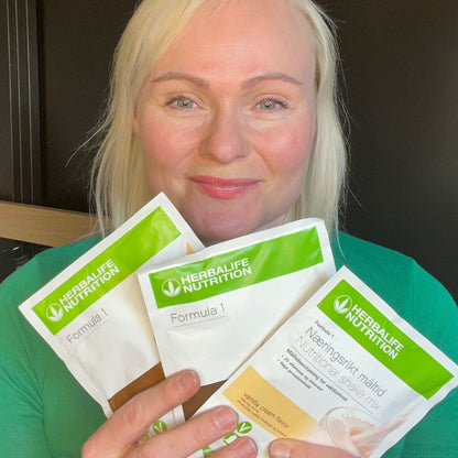Prøvepakke Herbalife-shake - 3 smaker/9 porsjoner
