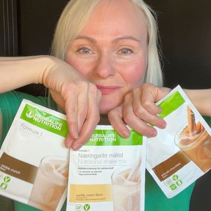 Prøvepakke Herbalife-shake og te - 6 shake/2 te