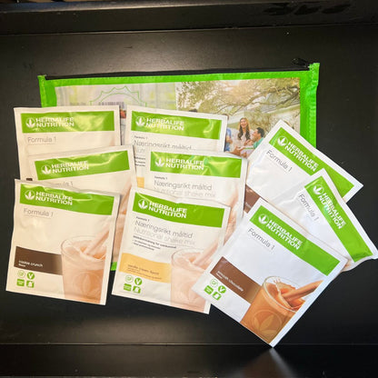 Prøvepakke Herbalife-shake - 3 smaker/9 porsjoner