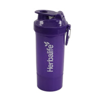 Lilla Herbalife SmartShake 600 ml med hvit logo og karabinkrok.