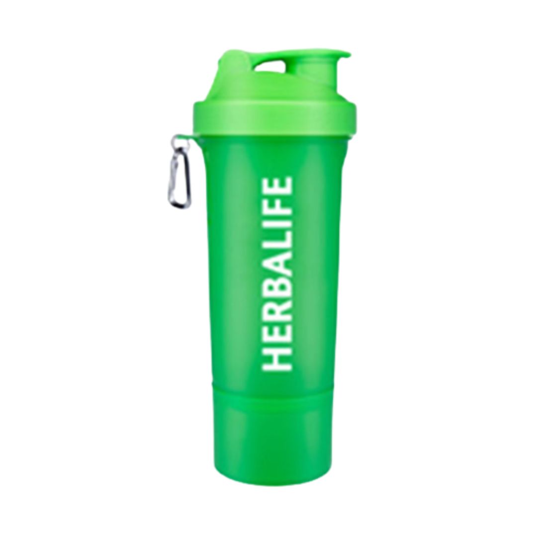 Neongrønn Herbalife-shaker.