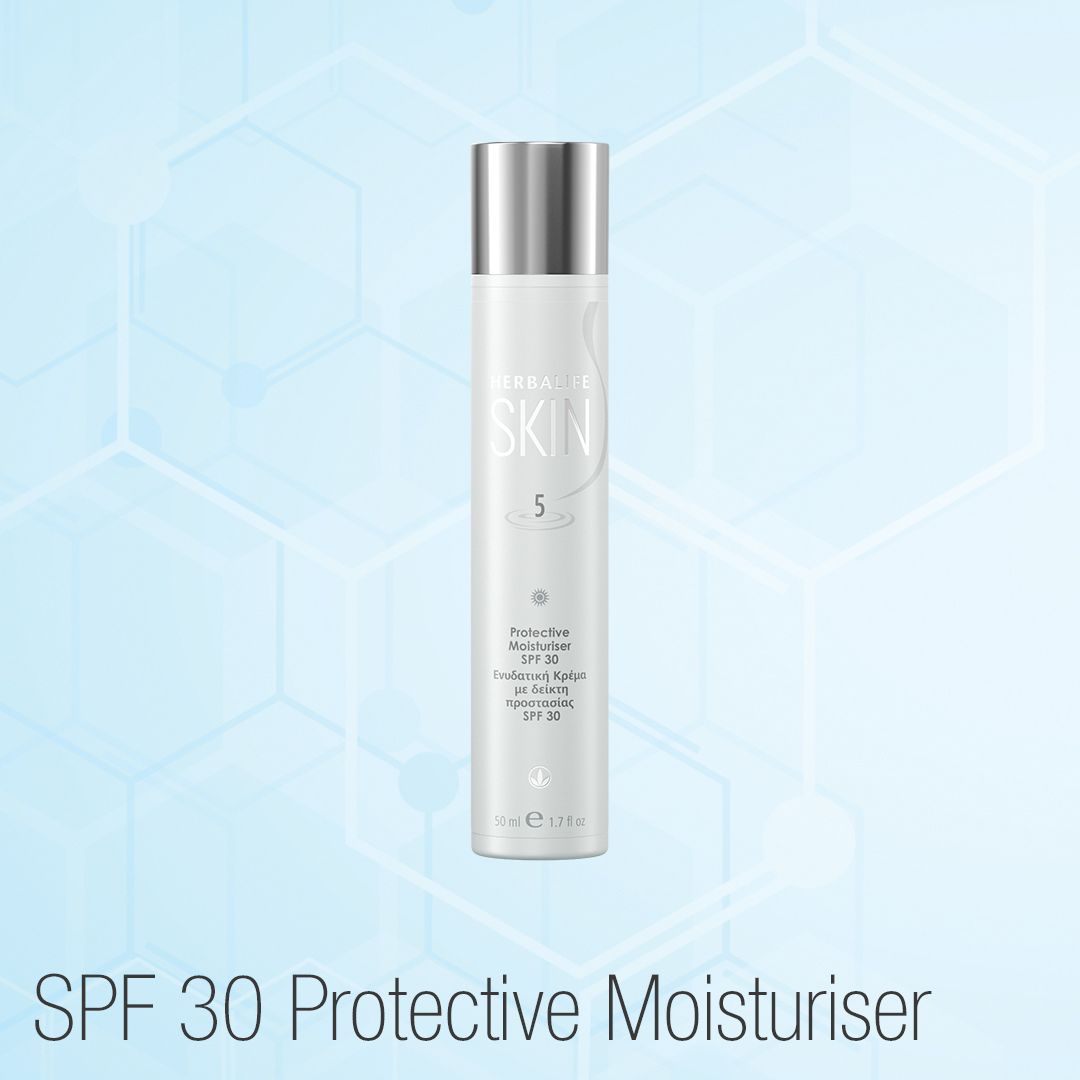 En tube Herbalife SKIN Protective Moisturiser dagkrem med solfaktor 30. 