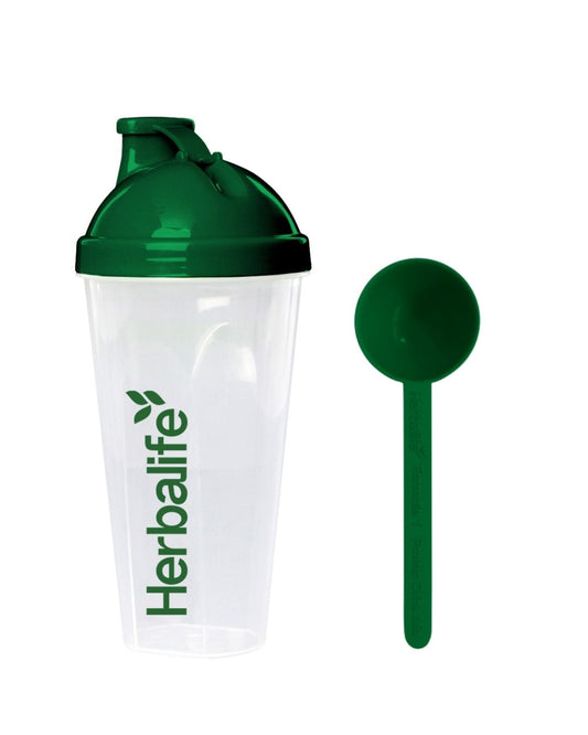 Shaker og måleskje til Herbalife-shake og proteindrinkmiks PDM. 