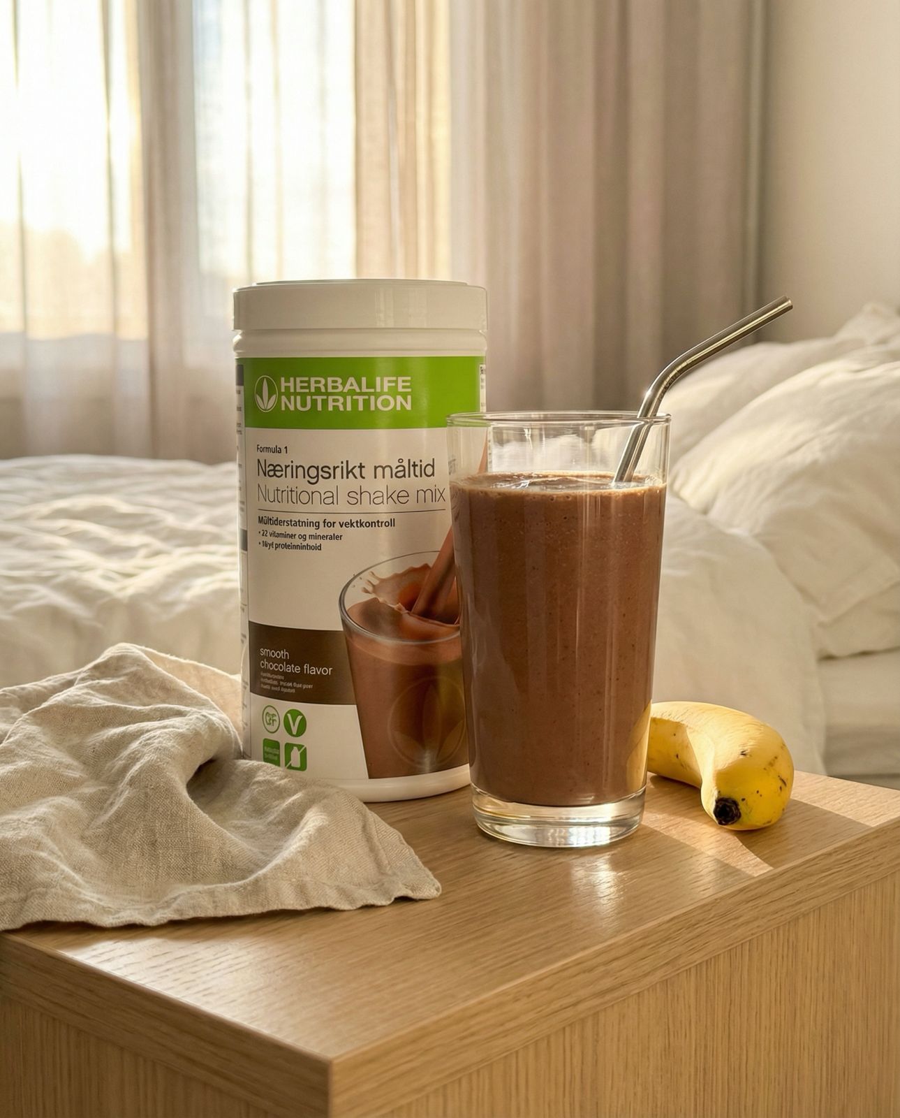 Sjokoladeshake - Herbalife - sunn frokost