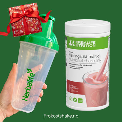 Frokost smoothie Herbalife shake + shakerflaske