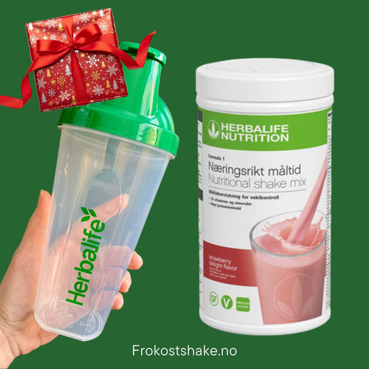 Frokost smoothie Herbalife shake + shakerflaske