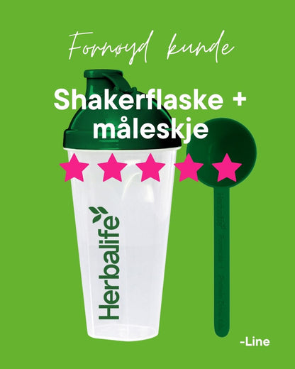 Shaker + måleskje Herbalife-shake