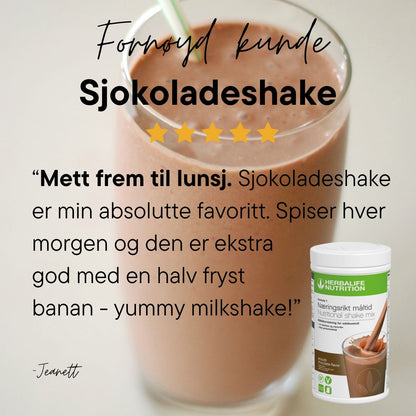 Sjokoladeshake - Herbalife - sunn frokost