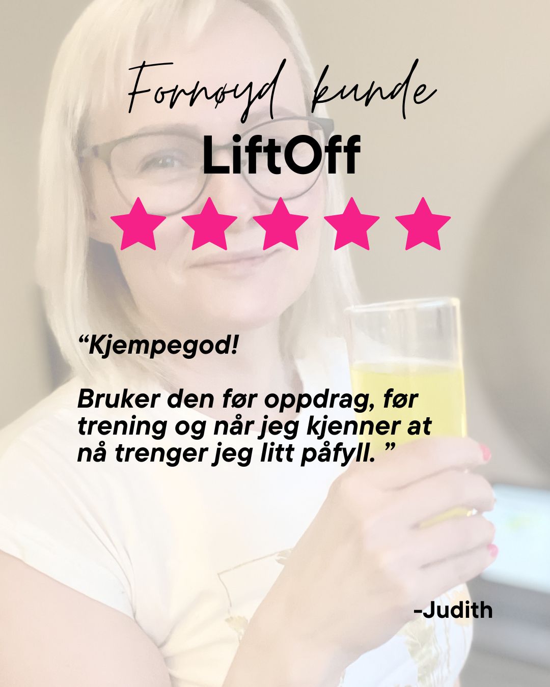 Kundeomtale av Herbalife Liftoff med 5 stjerner.