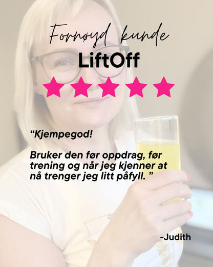Kundeomtale av Herbalife Liftoff med 5 stjerner.
