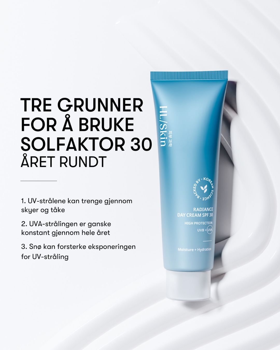 HL/SKIN Fuktgivende dagkrem SPF30 - Koreansk hudpleie