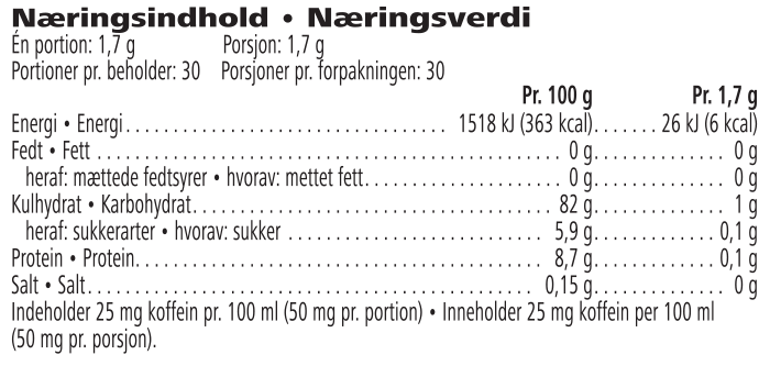 Naeringsinnhold